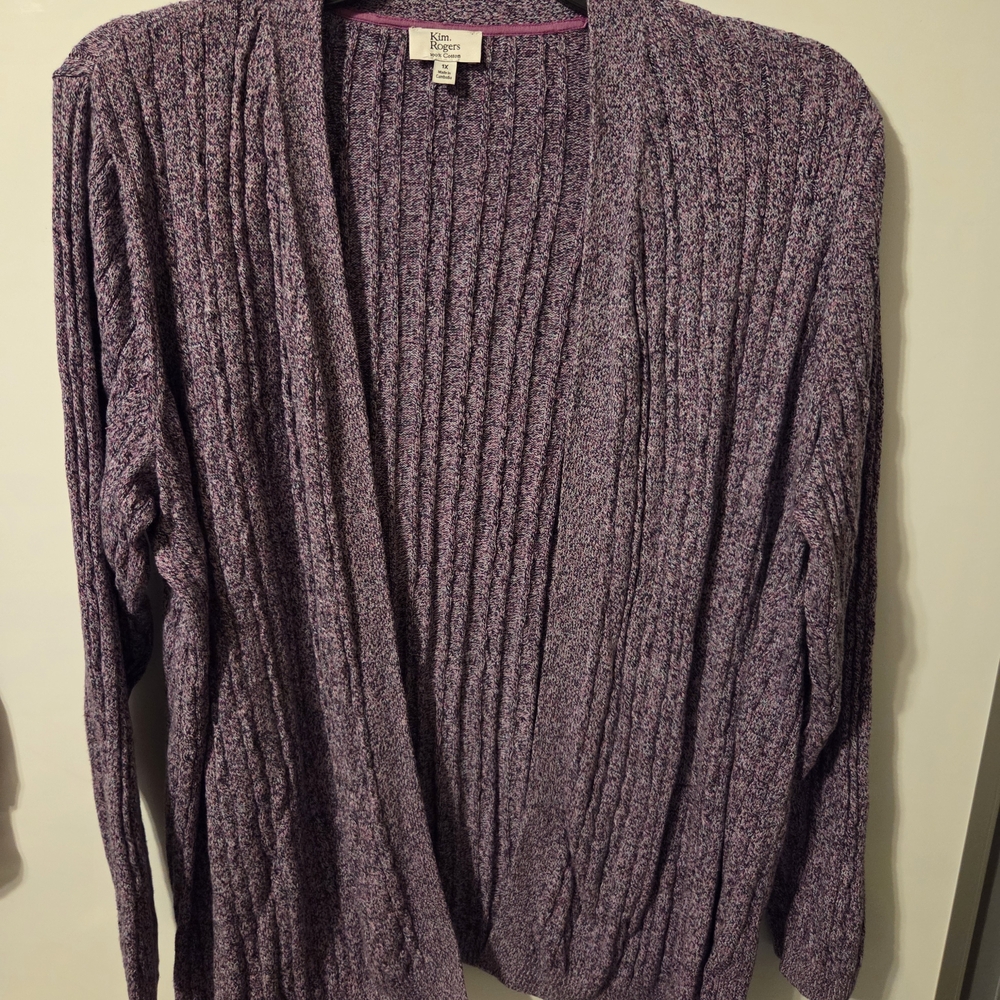 Koret Women's Heathered Purple Cardigan